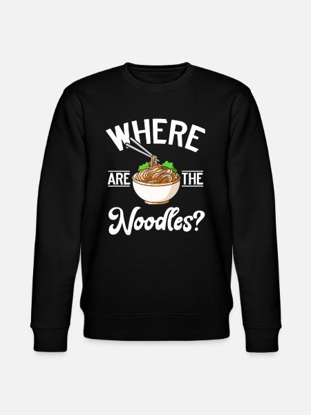 Noodle Lover Gifts - Stanley/Stella CHANGER Unisex Organic Sweatshirt - black
