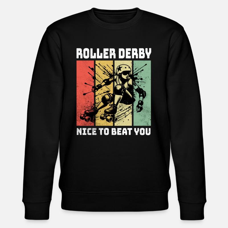 Roller Derby Sayings - Stanley/Stella CHANGER Unisex Organic Sweatshirt - black