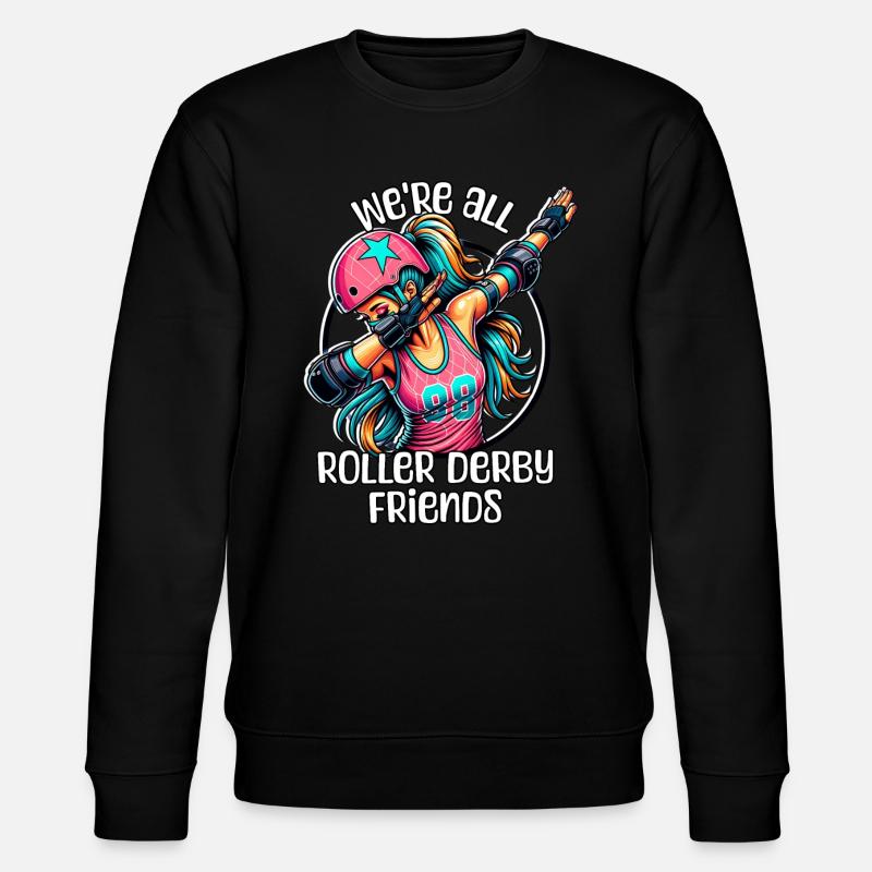 Roller Derby Sprüche - Stanley/Stella Unisex Bio-Sweatshirt CHANGER  - Schwarz