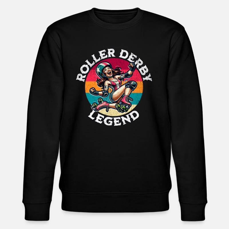 Roller Derby Legend - Stanley/Stella CHANGER Unisex Organic Sweatshirt - black