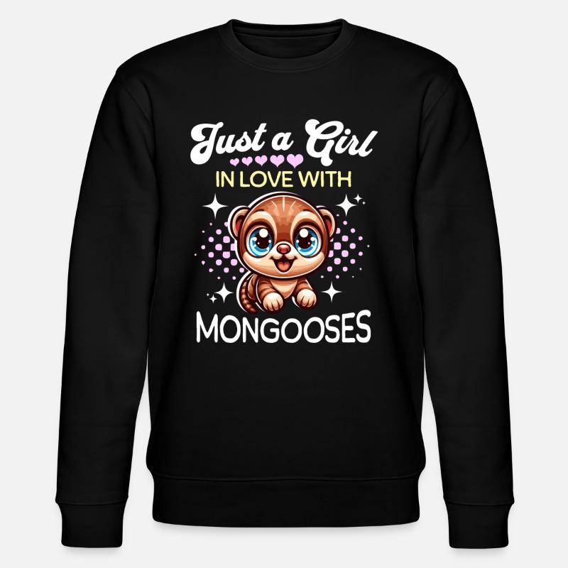 Mangusten Mädchen - Stanley/Stella Unisex Bio-Sweatshirt CHANGER  - Schwarz