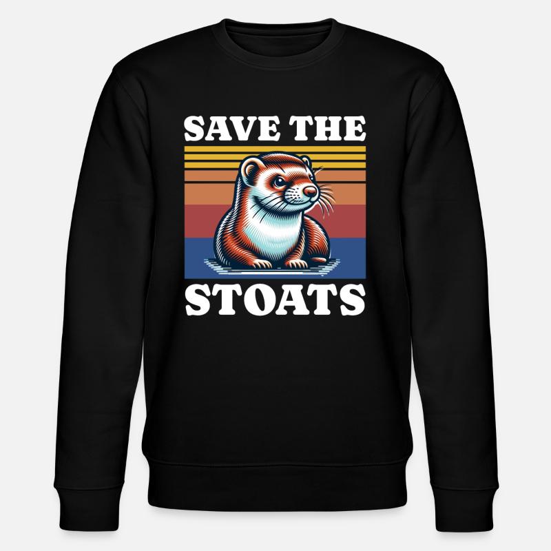 Save Stoat - Stanley/Stella Unisex Bio-Sweatshirt CHANGER  - Schwarz