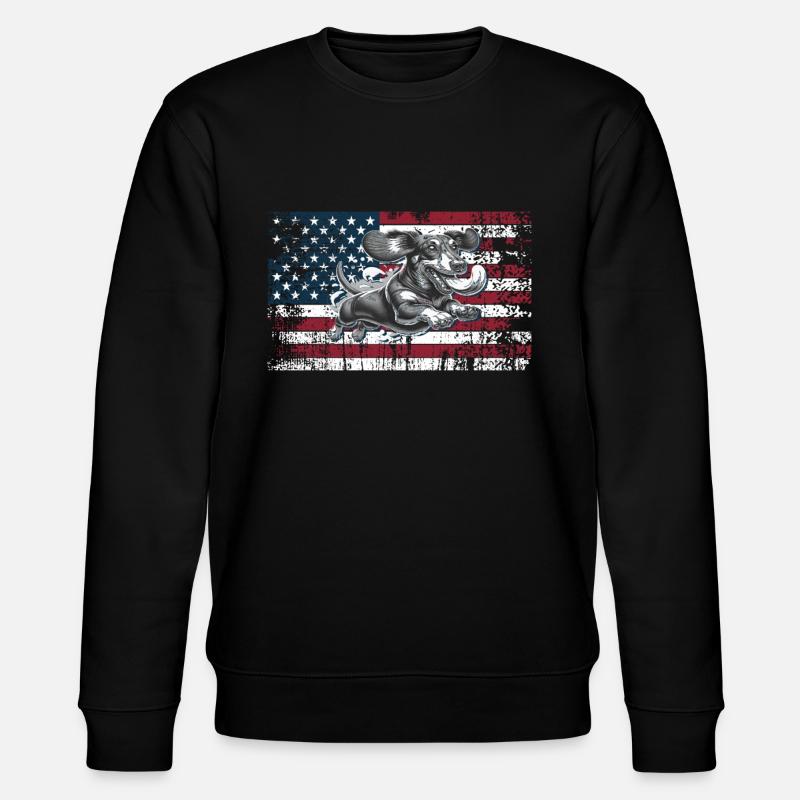 Dackel US - Stanley/Stella Unisex Bio-Sweatshirt CHANGER  - Schwarz