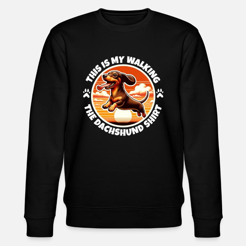 Lustige Dackel Sprüche - Stanley/Stella Unisex Bio-Sweatshirt CHANGER  - Schwarz
