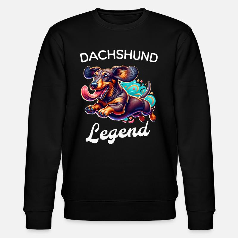 Dachshund Legend Dachshund - Stanley/Stella CHANGER Unisex Organic Sweatshirt - black