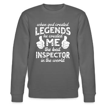 Best Inspector Legend - Stanley/Stella CHANGER Unisex Organic Sweatshirt - burgundy - Front - Nik (191cm) & Marisol (170cm)