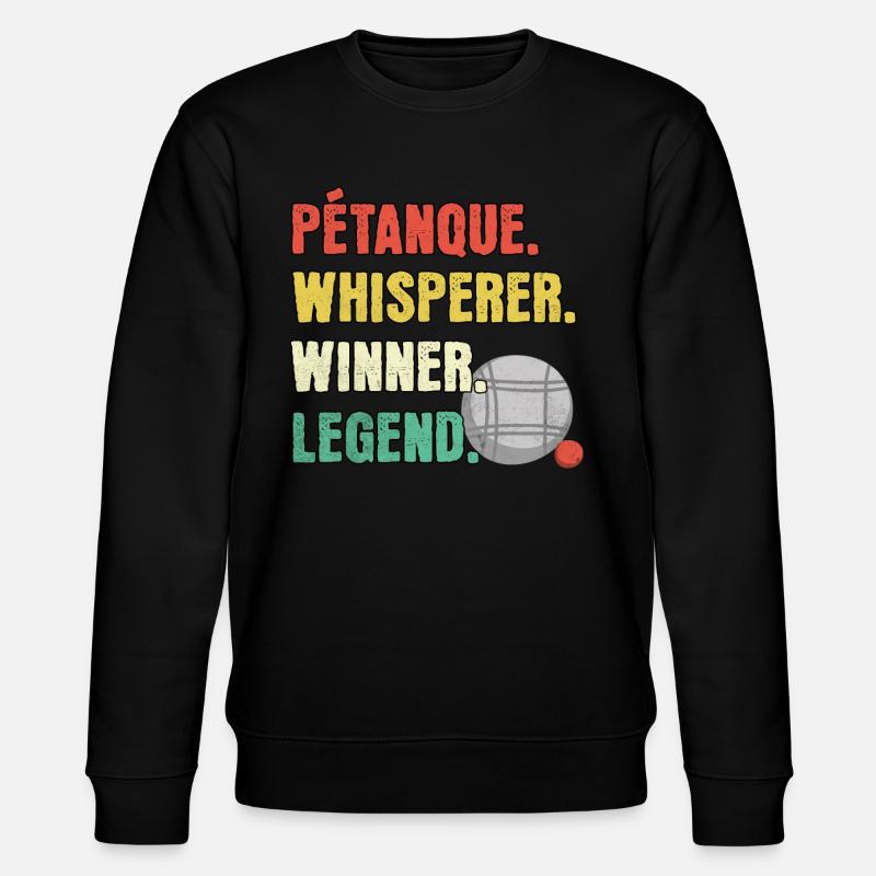 Petanque Whisperer Petanque Legend - Stanley/Stella CHANGER Unisex Organic Sweatshirt - black