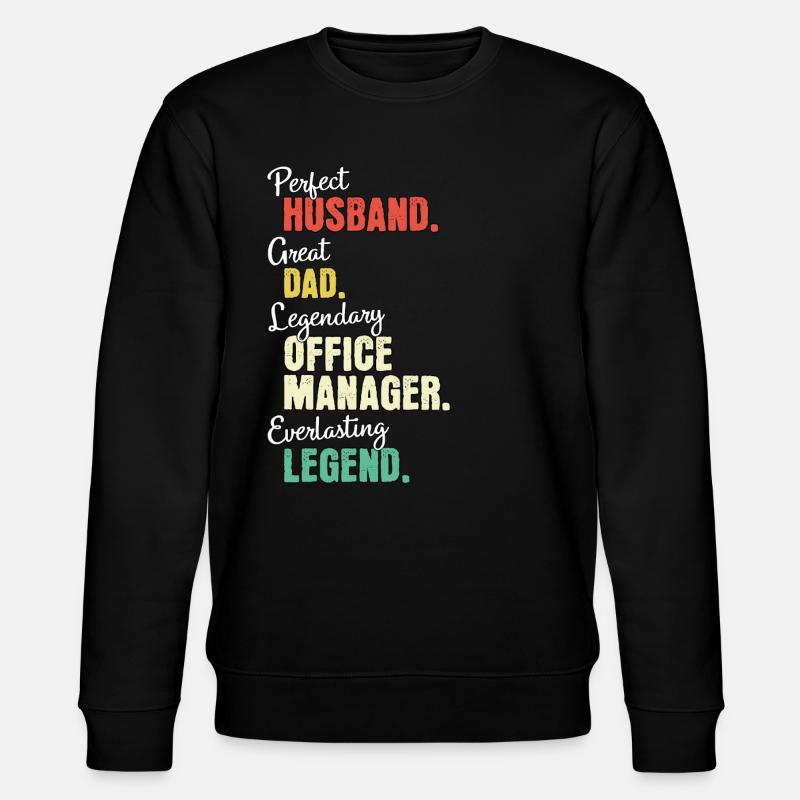 Papa chef de bureau - Sweat bio CHANGER Stanley/Stella Unisexe - noir