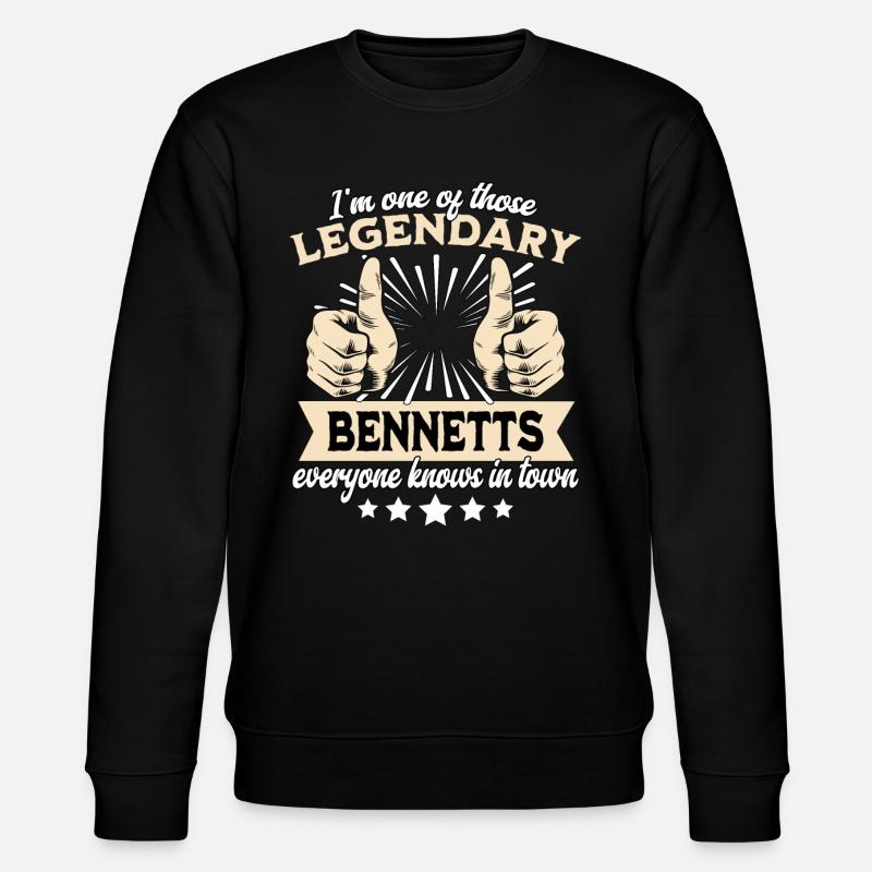 Legendary Bennett Legend - Stanley/Stella CHANGER Unisex Organic Sweatshirt - black