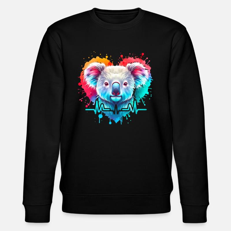 Koala Cardio - Stanley/Stella Unisex Bio-Sweatshirt CHANGER - Schwarz
