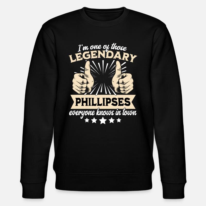 Legendary Phillips Legend - Stanley/Stella CHANGER Unisex Organic Sweatshirt - black