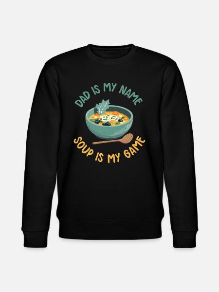 Soup Lovers Gifts - Stanley/Stella CHANGER Unisex Organic Sweatshirt - black