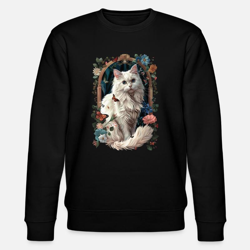 Chat angora turc - Sweat bio CHANGER Stanley/Stella Unisexe - noir