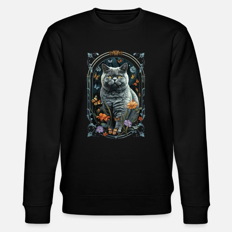 Chat British Shorthair - Sweat bio CHANGER Stanley/Stella Unisexe - noir