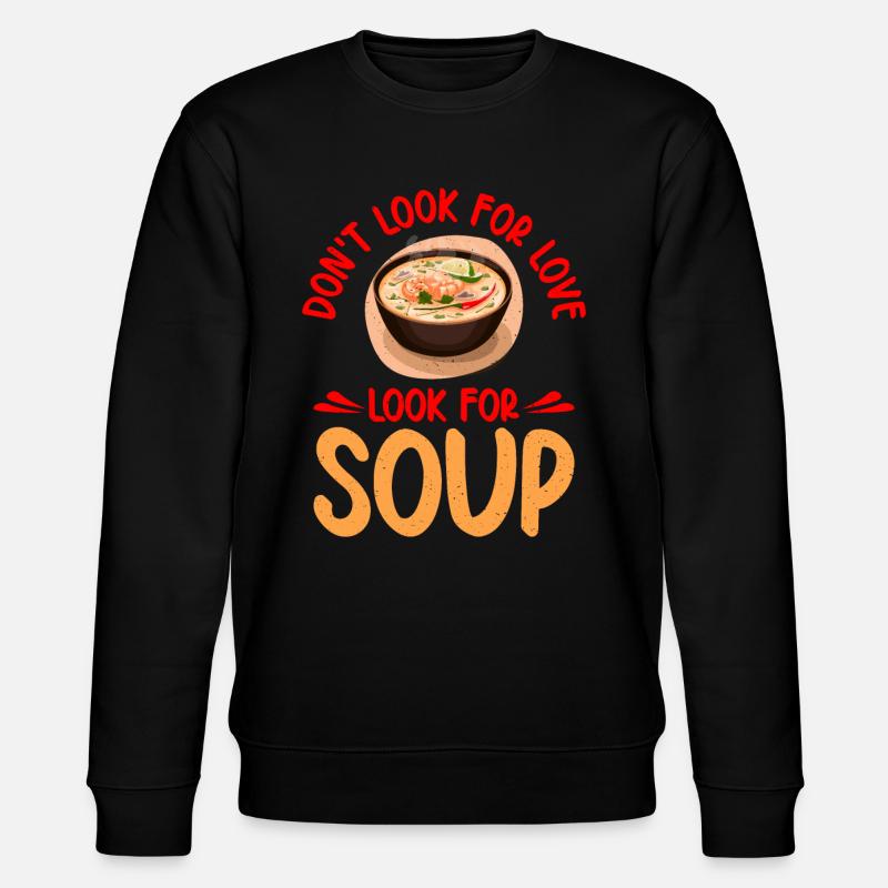 Soup Lovers Gifts - Stanley/Stella Unisex Bio-Sweatshirt CHANGER  - Schwarz
