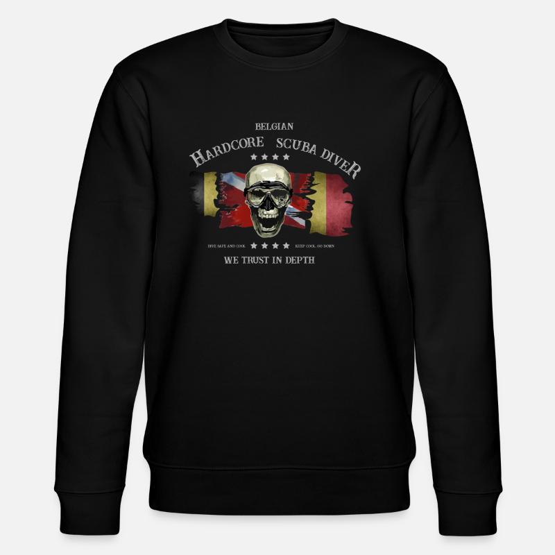 Diver Belgian Extreme Diver - Stanley/Stella CHANGER Unisex Organic Sweatshirt - black