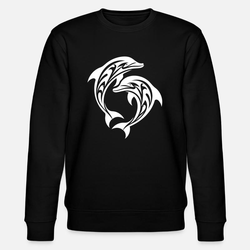 Tatouage tribal Dauphins sauteurs - Sweat bio CHANGER Stanley/Stella Unisexe - noir