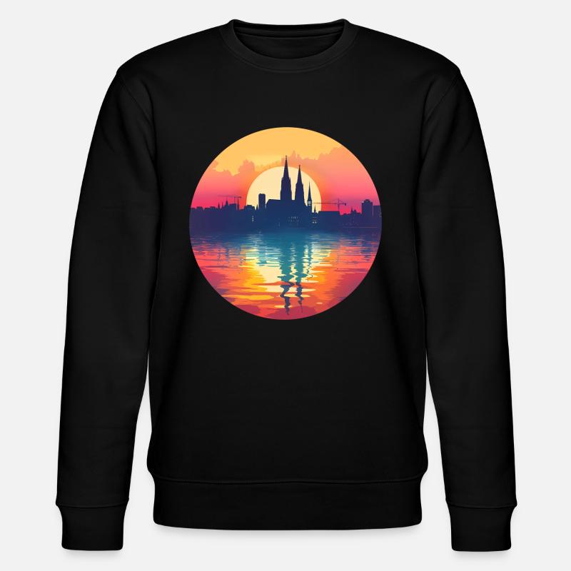 Heilbronn Skyline - Stanley/Stella Unisex Bio-Sweatshirt CHANGER  - Schwarz