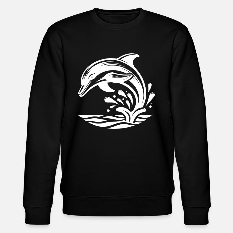 Élégant Saut Tatouage Dauphin - Sweat bio CHANGER Stanley/Stella Unisexe - noir
