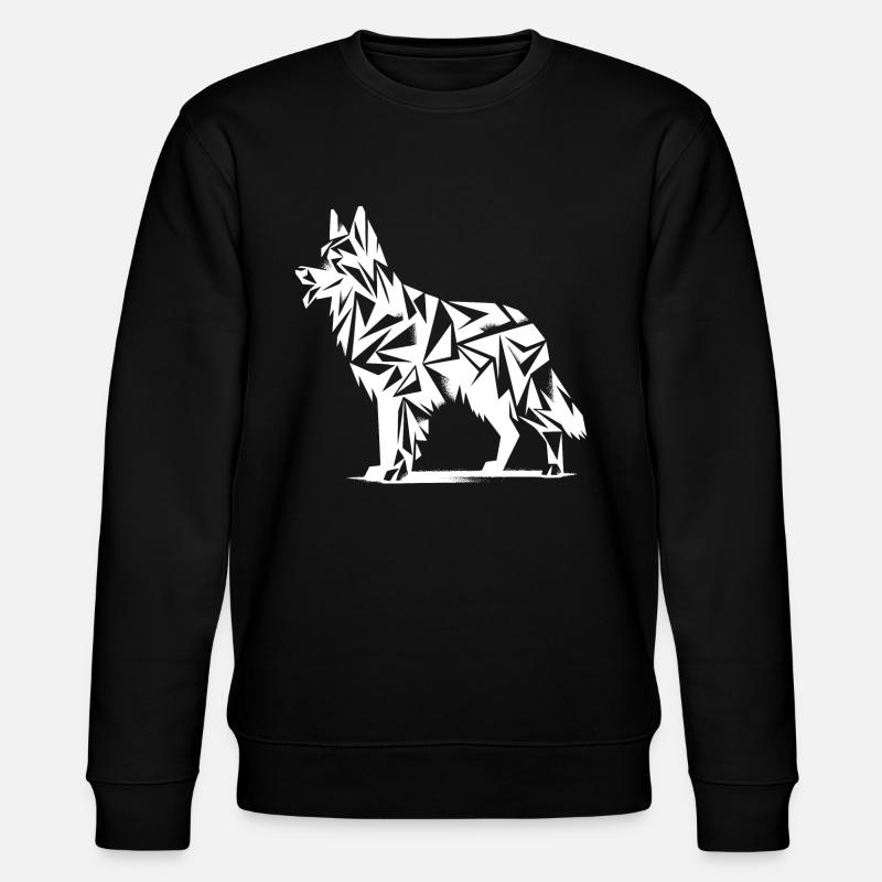 Schäferhund Geometrische Formen - Stanley/Stella Unisex Bio-Sweatshirt CHANGER - Schwarz