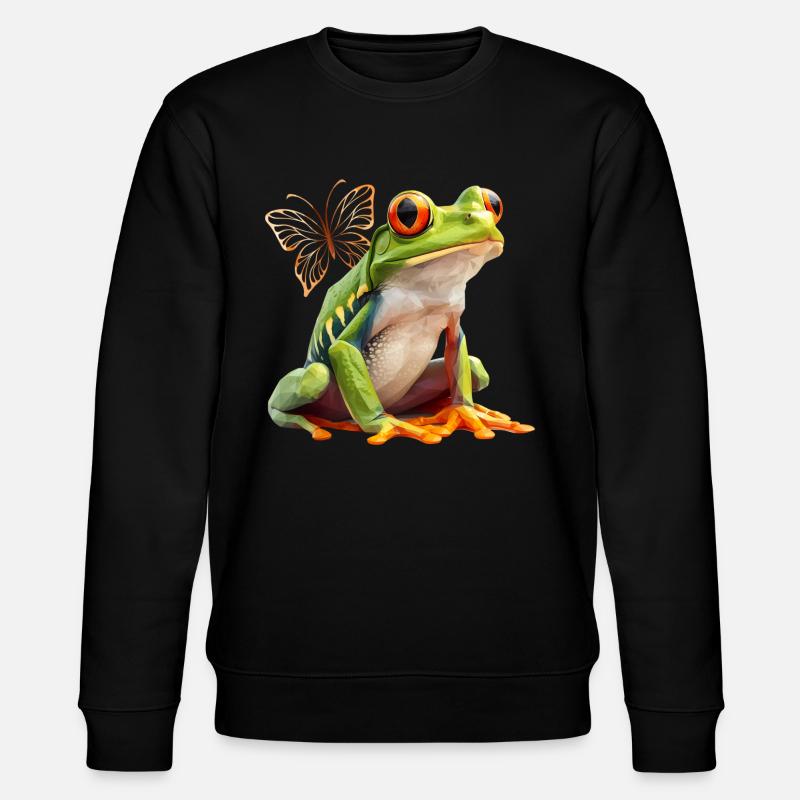 Frog - Stanley/Stella CHANGER Unisex Organic Sweatshirt - black