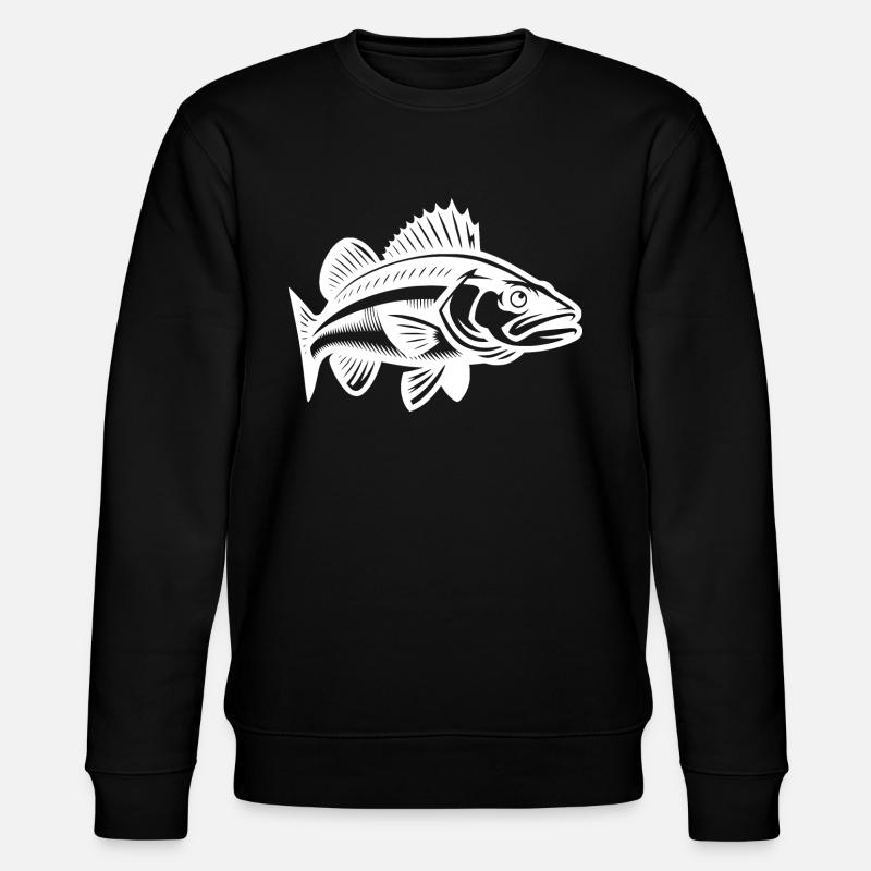 Eleganter Zander Fisch - Stanley/Stella Unisex Bio-Sweatshirt CHANGER - Schwarz