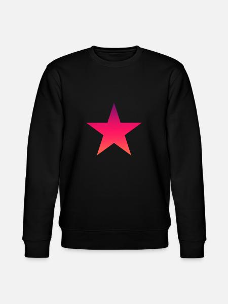 rode ster masker kleurrijke ster - Stanley/Stella Uniseks bio-sweatshirt CHANGER  - zwart