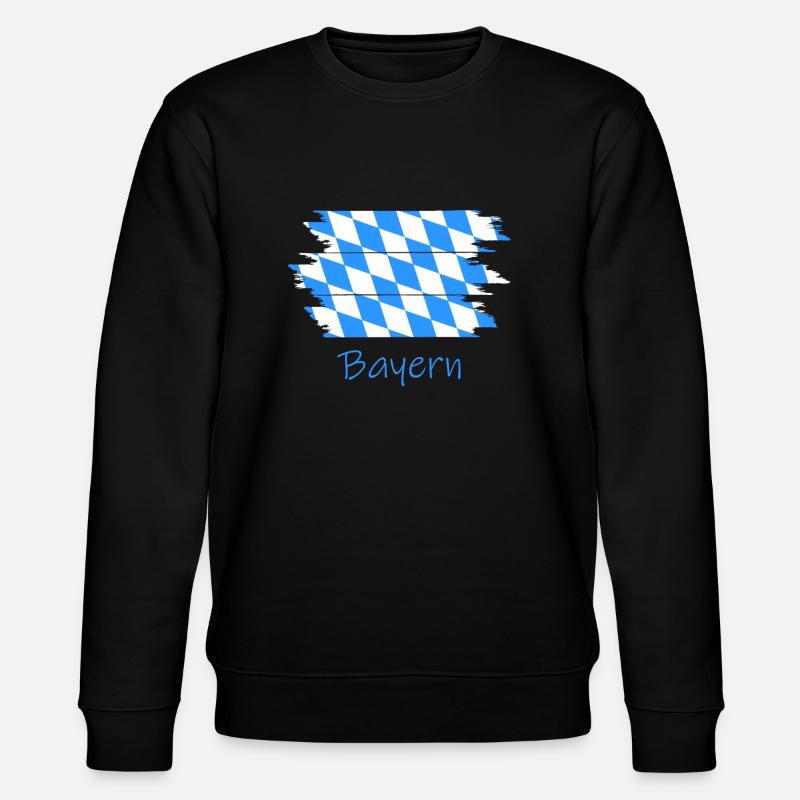 Bayern Flagge Bavaria bayern - Stanley/Stella Unisex Bio-Sweatshirt CHANGER  - Schwarz