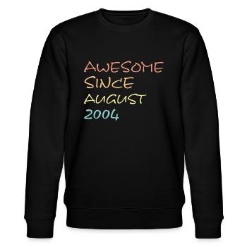 Awesome Since August 2004 - Stanley/Stella Unisex Bio-Sweatshirt CHANGER  - Schwarz - Vorne - Nik (191cm) & Marisol (170cm)
