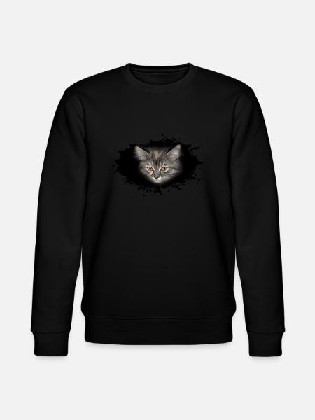 meow cat - Stanley/Stella Unisex Bio-Sweatshirt CHANGER - Schwarz