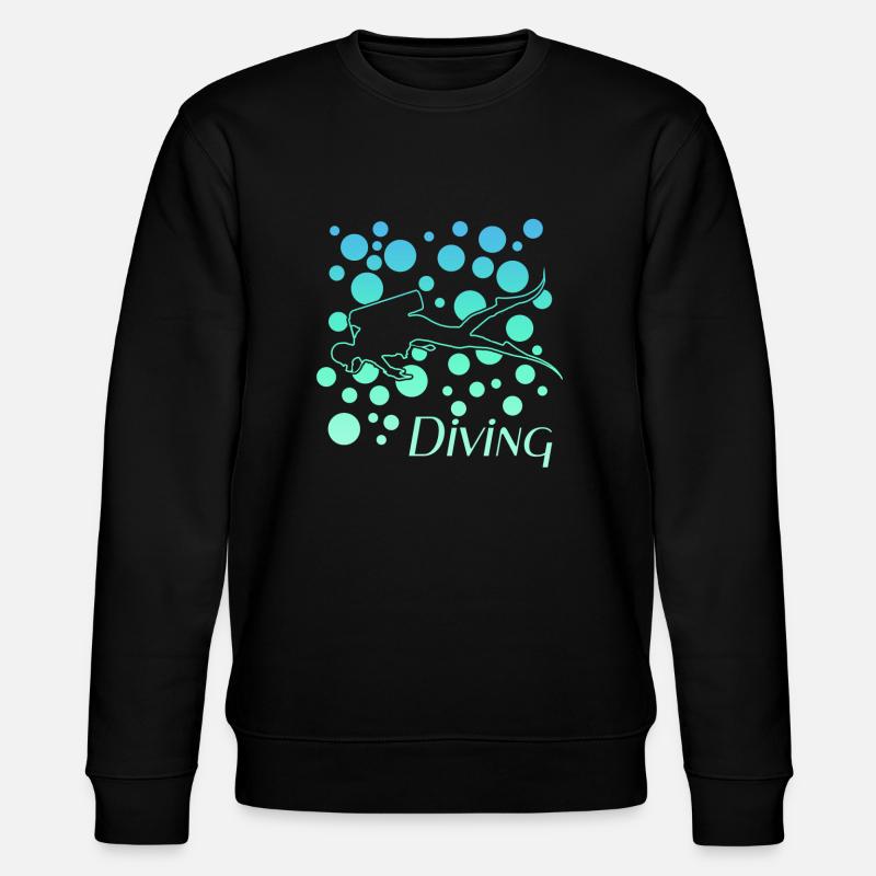 diving tauchen - Stanley/Stella Unisex Bio-Sweatshirt CHANGER - Schwarz
