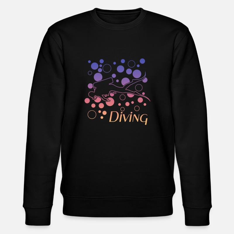diving tauchen - Stanley/Stella Unisex Bio-Sweatshirt CHANGER  - Schwarz