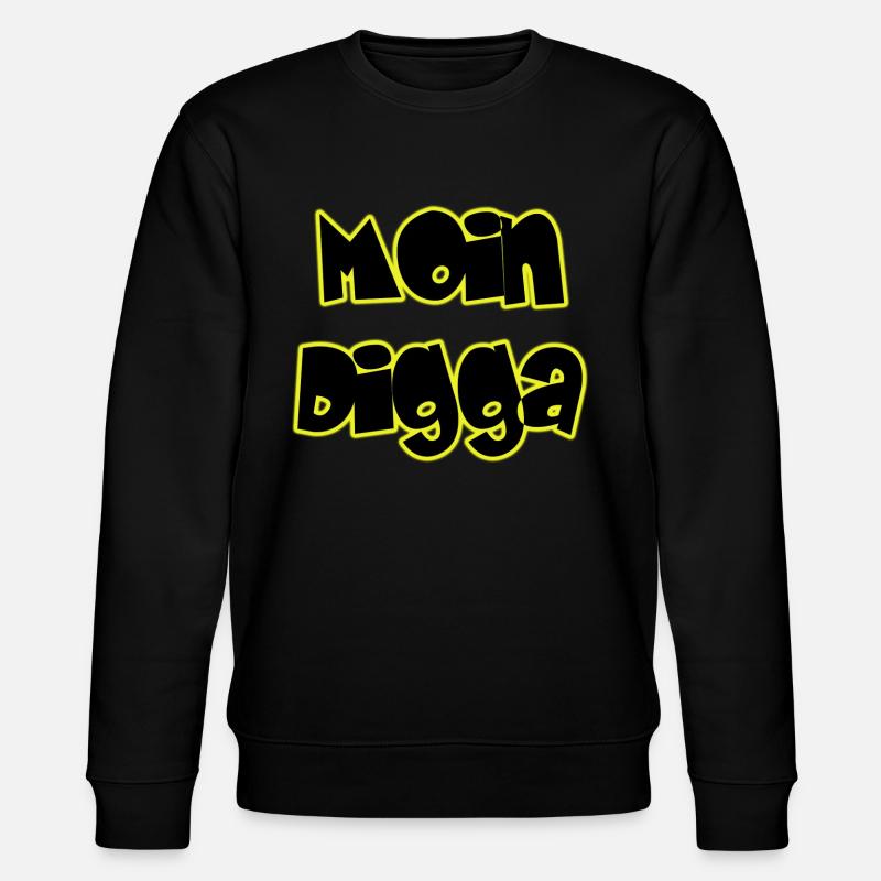Moin Digga - Stanley/Stella Unisex Bio-Sweatshirt CHANGER  - Schwarz