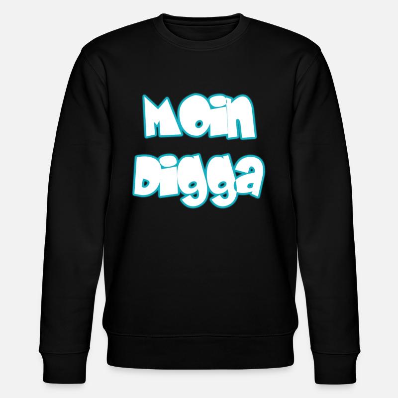 Moin Digga - Stanley/Stella Unisex Bio-Sweatshirt CHANGER  - Schwarz