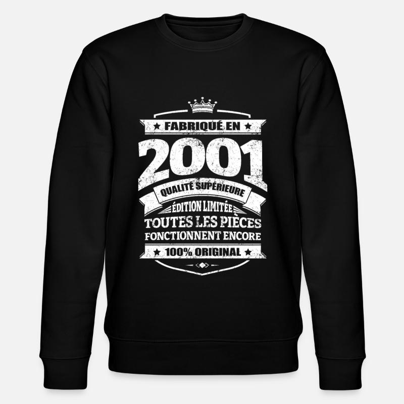 FABRIQUÉ EN 2001 - Sweat bio CHANGER Stanley/Stella Unisexe - noir