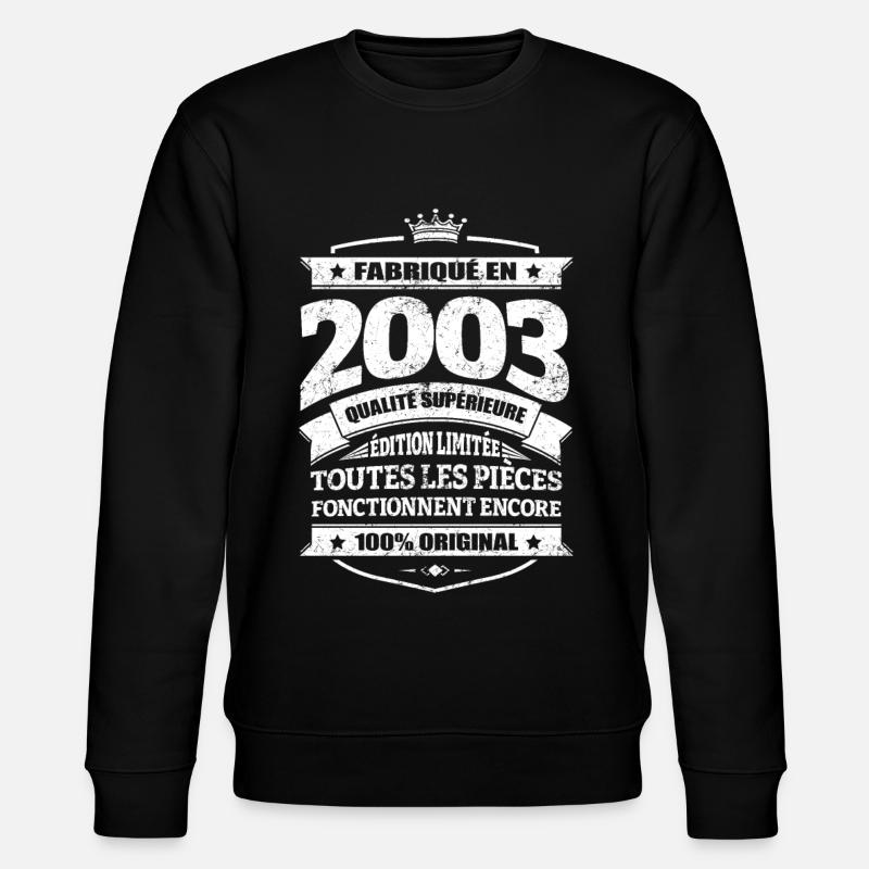 FABRIQUÉ EN 2003 - Sweat bio CHANGER Stanley/Stella Unisexe - noir