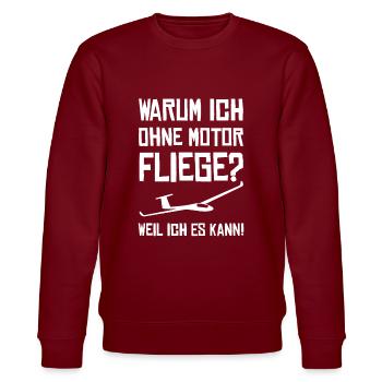Gliding glider - Stanley/Stella CHANGER Unisex Organic Sweatshirt - burgundy - Front - Nik (191cm) & Marisol (170cm)