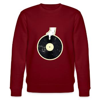 Disque vinyle - Sweat bio CHANGER Stanley/Stella Unisexe - bordeaux - Devant - Nik (191cm) & Marisol (170cm)
