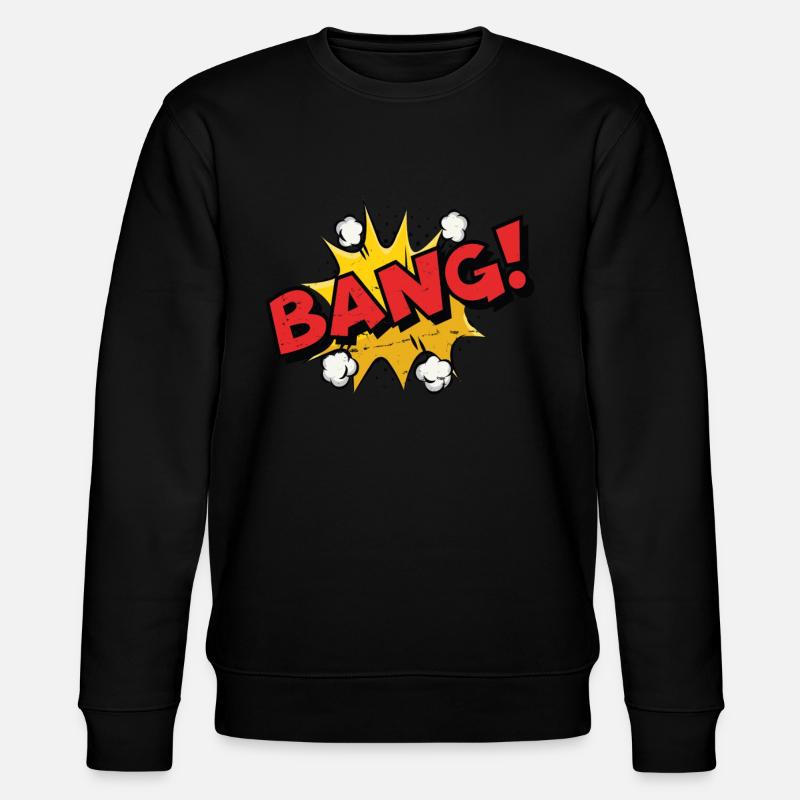Afraid! Comic Speech Bubble - Stanley/Stella CHANGER Unisex Organic Sweatshirt - black