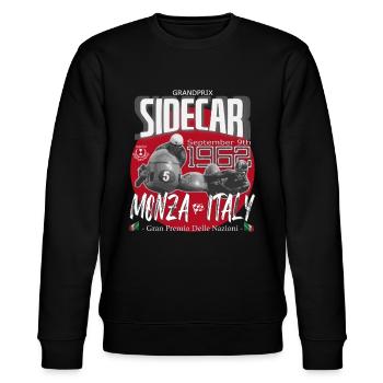 Beiwagen-Grandprix - Stanley/Stella Unisex Bio-Sweatshirt CHANGER  - Schwarz - Vorne - Nik (191cm) & Marisol (170cm)
