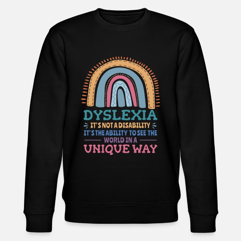 Dyslexie Conscience Dyslexiques - Sweat bio CHANGER Stanley/Stella Unisexe - noir