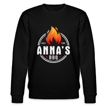 Annas BBQ - Stanley/Stella CHANGER Unisex Organic Sweatshirt - black - Front - Nik (191cm) & Marisol (170cm)