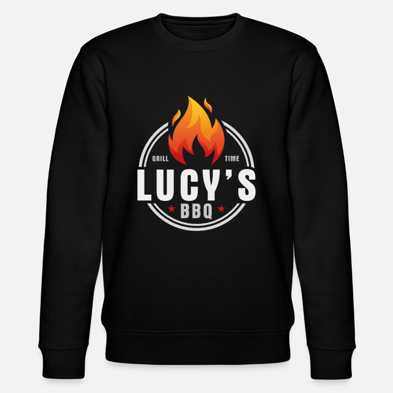 Lucys BBQ - Stanley/Stella Unisex Bio-Sweatshirt CHANGER  - Schwarz