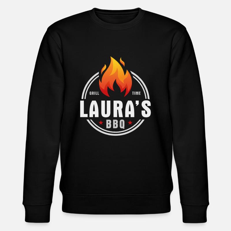 Lauras BBQ - Stanley/Stella Unisex Bio-Sweatshirt CHANGER  - Schwarz