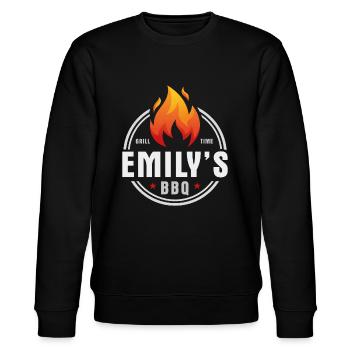 Emilys BBQ - Stanley/Stella CHANGER Unisex Organic Sweatshirt - black - Front - Nik (191cm) & Marisol (170cm)