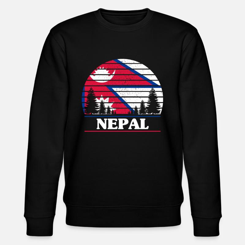 Nepal - Stanley/Stella Unisex Bio-Sweatshirt CHANGER  - Schwarz