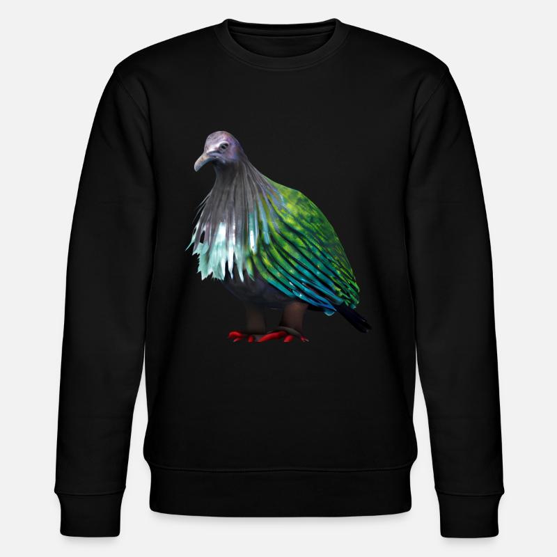 Kragentaube Illustration - Stanley/Stella Unisex Bio-Sweatshirt CHANGER - Schwarz