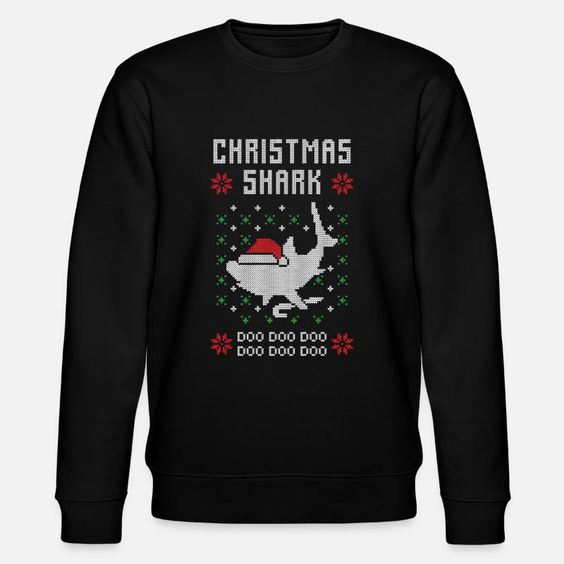 Requin de Noël moche Noël - Sweat bio CHANGER Stanley/Stella Unisexe - noir