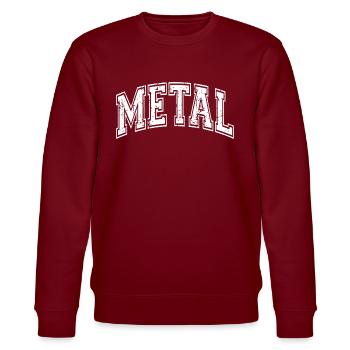 Metal - Stanley/Stella Unisex Bio-Sweatshirt CHANGER  - Burgunderrot - Vorne - Nik (191cm) & Marisol (170cm)