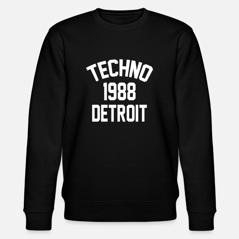 Techno 1988 Detroit - Sweat bio CHANGER Stanley/Stella Unisexe - noir